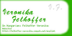 veronika felhoffer business card